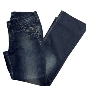 Silver Women Size 30x29 Suki Low‎ Rise Boot Cut Denim Blue Jeans